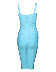 Spaghetti-Strap Sweetheart-Neck Summer Day-Out Bandage Dress