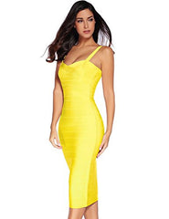 Spaghetti-Strap Sweetheart-Neck Summer Day-Out Bandage Dress