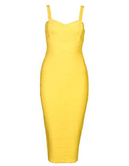 Spaghetti-Strap Sweetheart-Neck Summer Day-Out Bandage Dress