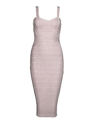 Spaghetti-Strap Sweetheart-Neck Summer Day-Out Bandage Dress