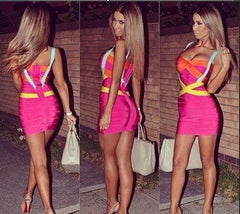 Spaghetti-Strap Sweetheart-Neck Summer Day-Out Bandage Dress